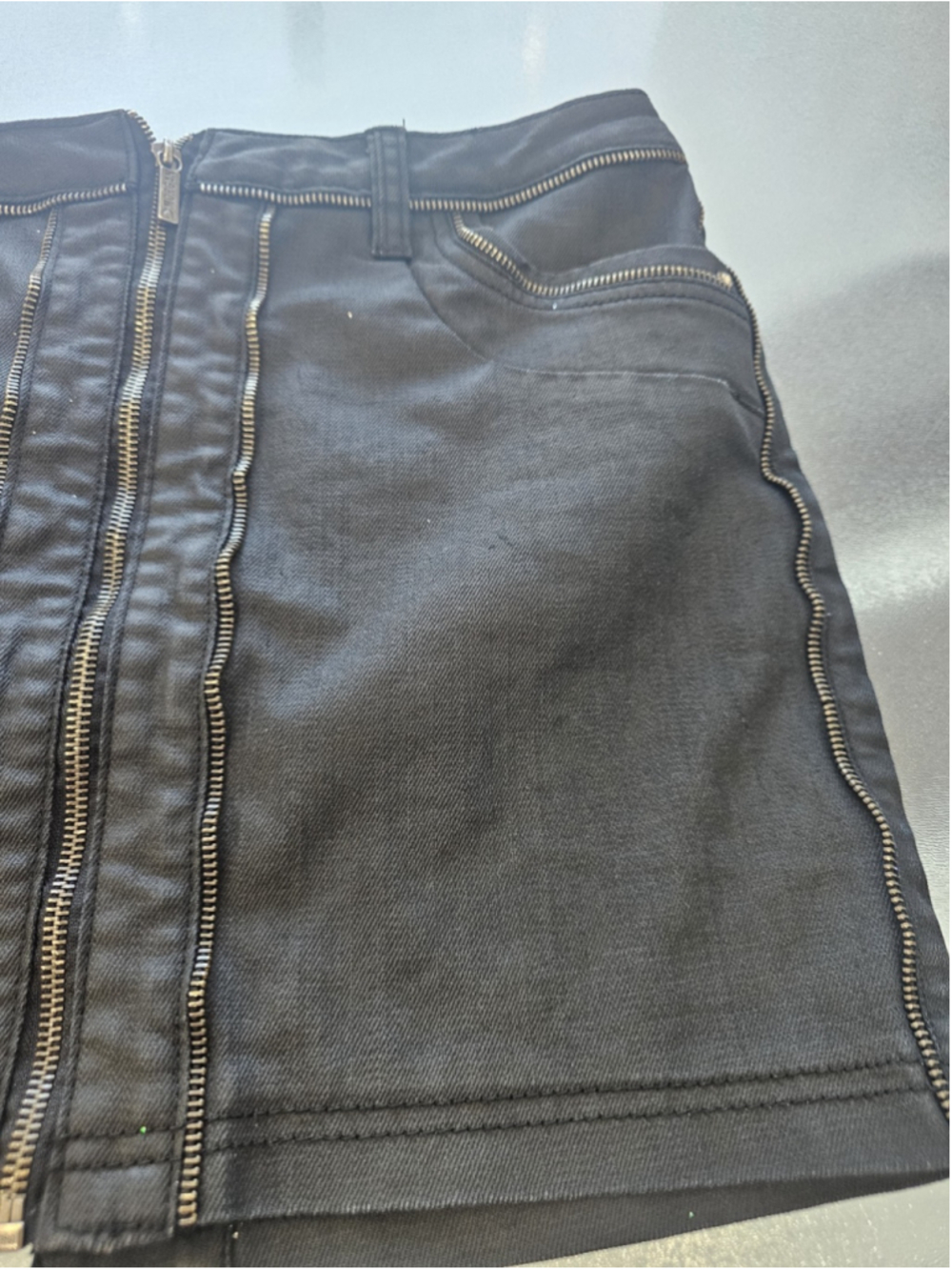 Vintage Morgan de Toi Black Mini Skirt, Size 10,88% Cotton,Boho Y2K Sexy Goth - Picture 13 of 16